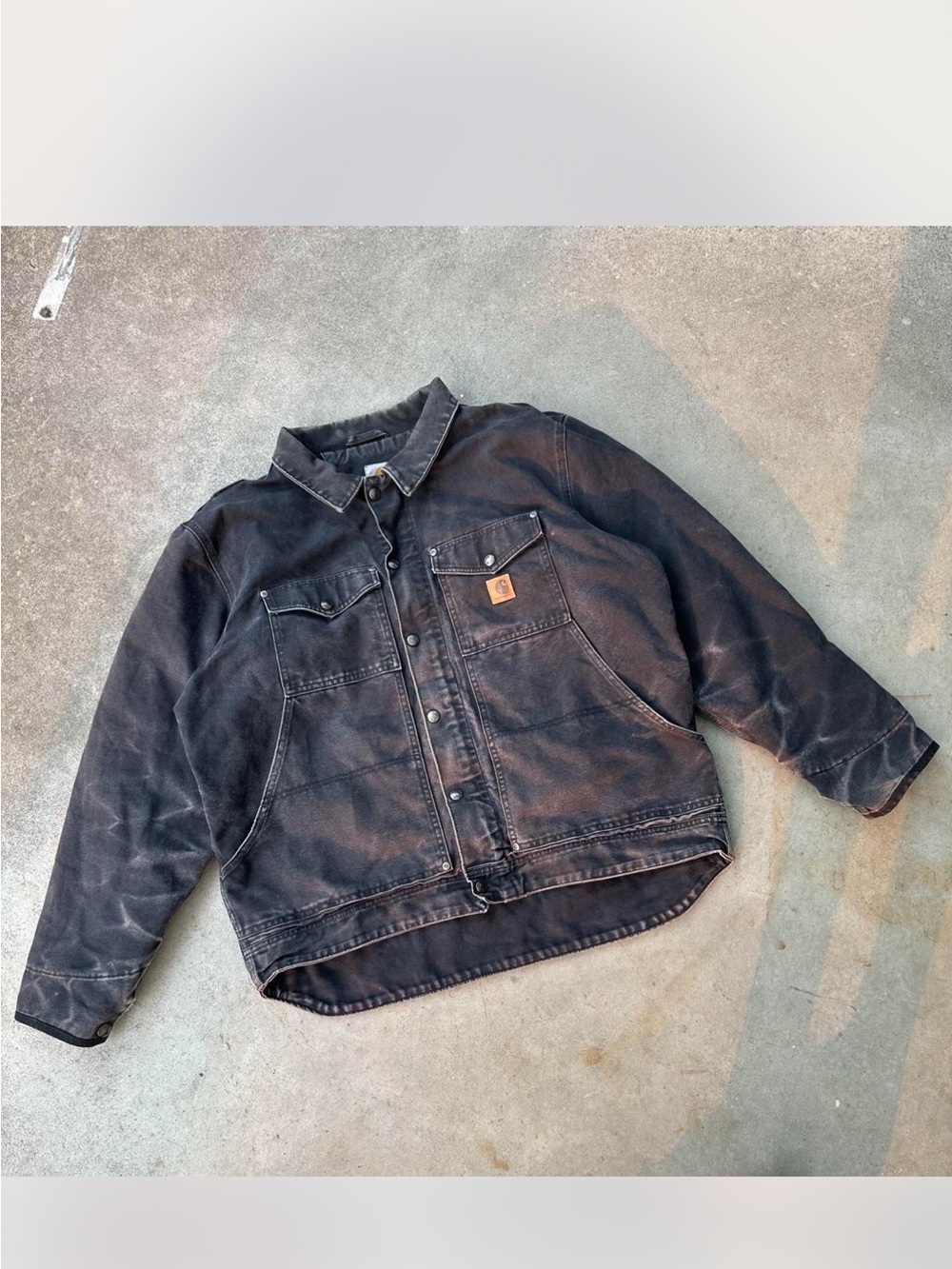 Carhartt Black Washed Duck Work Jacket